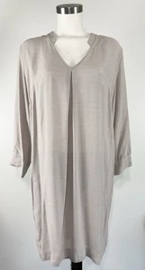 Just Female Neu Damen Tunika Kleid vielseitig Gr. M V-Ausschnitt 3/4 Arm minimalistisch - Bild 1 von 5