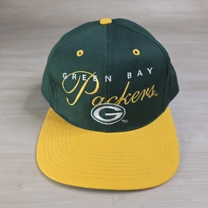 Casquette snapback vintage Green Bay Packers Drew Pearson script logo épelé - Photo 1/7