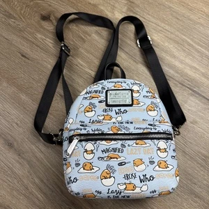 Sanrio Gudetama x Loungefly Edition All Over Print Mini Backpack - Light Blue - Picture 1 of 8