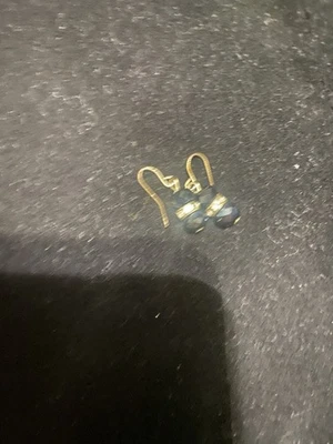 Brighton黑石和水钻吊坠耳环-1英寸 — 第 1/2 张图片