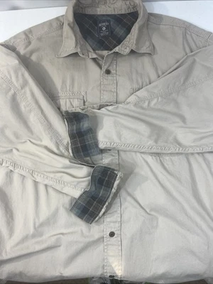 Redhead Beige Outdoor 100% Cotton Contrasting Cuffs Shirt Size XL - Image 1 of 4