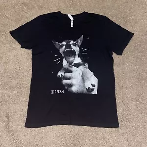 Rugido! Camiseta Chihuahuas Angry Dog 1984 para hombre negra talla grande - Imagen 1 de 5