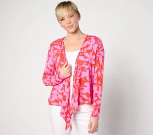 Belle by Kim Grava Rayón Spandex Pop Floral Encogerse de hombros Rosa Pequeño - Imagen 1 de 5