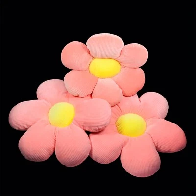 Juego de 3 cojines con forma de flor rosa 2 piezas 16" 1 pieza 13,5" almohadas decorativas E1-70 Foto 1 de 4