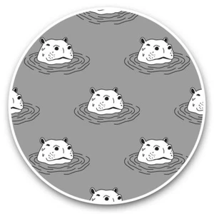 2 x Vinyl Stickers 30cm (bw) - Yellow Cartoon Hippopotamus Hippo  #36164 - Bild 1 von 8
