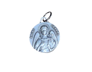 Saint Gabriel médaille métal couleur argenté vieilli 1,8 cm archange - Imagen 1 de 2