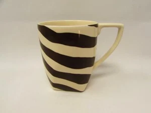 Zebra Brown by 222 Fifth (PTS) Mug Brown Zebra Stripes, Squared Shape b389 - Picture 1 of 1