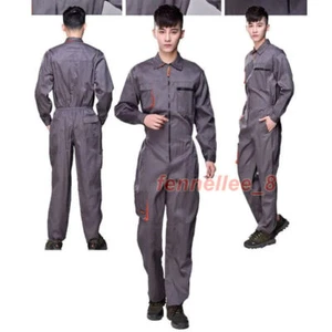Work Overall Uniform Men Women Working Coveralls Welding Suit Car Repair Clothes - Picture 1 of 34