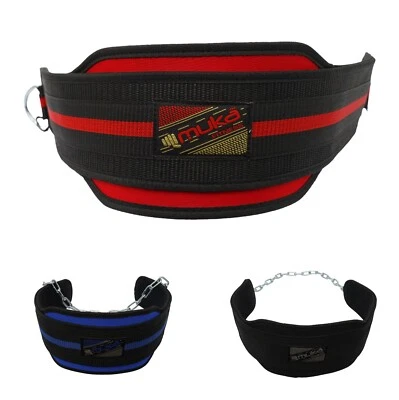 Muka Dip Belt with Chain Weight Lifting Training Belt Weight Dipping Gym Fitness - Image 1 of 4