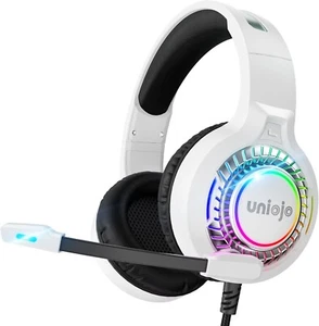 USB Gaming Headset Noise Cancelling Headphones with 7.1 Surround Sound Mic LED - Picture 1 of 6