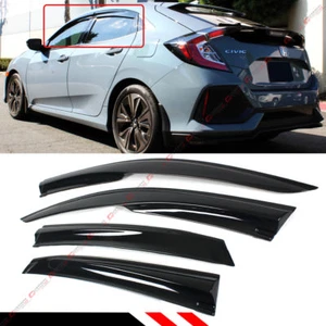 FOR 2016-21 HONDA CIVIC FK4 FK7 5DR HATCHBACK WINDOW VISOR RAIN GUARD DEFLECTORS - Picture 1 of 5