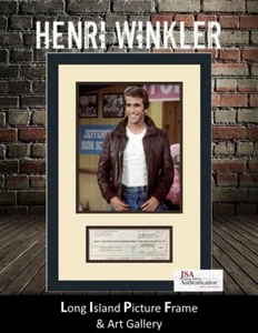 Henry Winkler The Fonz Happy Days Firmado Original Cheque Banco Enmarcado Personalizado JSA - Imagen 1 de 5