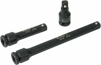 Titan 48140 3-Piece 3/8-Inch Drive Impact Extension Bar Set FREE SHIPPING - Image 1 of 2