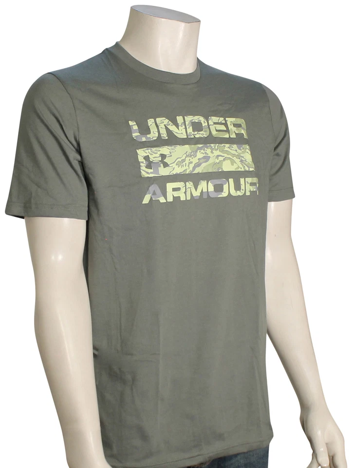 Under Armour Stacked Logo Fill T-Shirt - Mossy Taupe / Mod Gray - New - Image 1 of 1