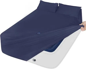 3-Piece Queen Sheet Set Fits 16"-24" Air Mattress with Deep Pocket Ultra Soft - Picture 1 of 7