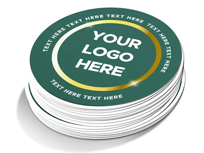 Etiquetas adhesivas redondas con logotipo personalizado, pegatinas personalizadas Foto 1 de 4