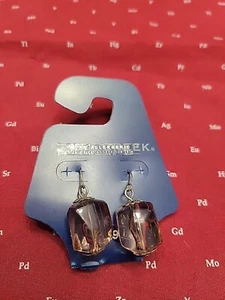 Juego de pendientes colgantes Falls Creek par de acrílico gris transparente gancho trasero - Imagen 1 de 3