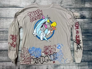 Tom und Jerry Shirt Herren Pullover Langarm Grafikdruck Graffiti 3XL - Bild 1 von 12