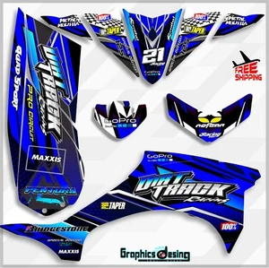 FREE SHIPPING PENTORA 125cc GRAPHICS KIT DECALS STICKER ATV 12MIL G. AZUL/NEGRO - Bild 1 von 6