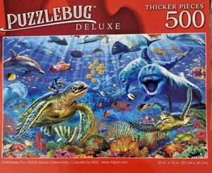 PUZZLEBUG Deluxe 500 Piece Puzzle "UNDERWATER FUN" - Picture 1 of 2