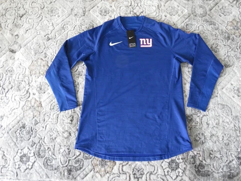 Nike Authentic New York GIANTS Players On-Field L/S Dri Fit Base Men L NEW Sweet Cover