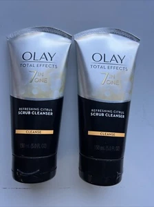 Olay Total Effects Face Wash, 7 in 1 Refreshing Citrus Scrub, 5 fl oz 2 Pack - Picture 1 of 3