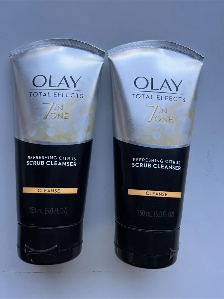 Olay Total Effects Jabón Facial, Exfoliante Refrescante de Cítricos 7 en 1, Paquete de 2 5 fl oz Foto 1 de 3