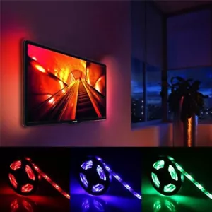 LED Strip Light 5V Bluetooth Control USB Plug 5050 RGB Flexible Tape Lights TV - Picture 1 of 12