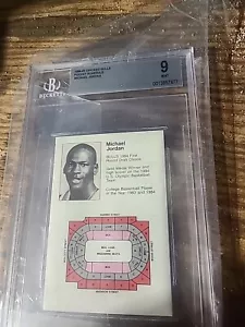 1984-85 Michael Jordan Rookie BGS 9 Mint! Pre- 1986 Fleer #57 & 1984 Star #101 - Picture 1 of 3