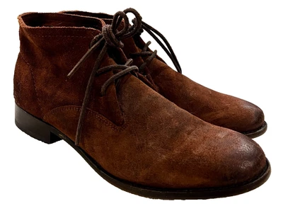 Frye Women's Size 8.5 B Carly Brown Leather Suede Chukka Lace Up Ankle Boots - Image 1 of 4