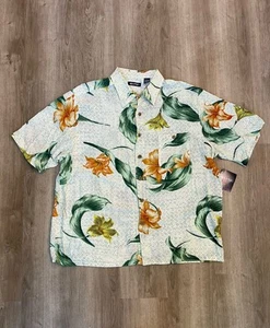 Puritan Men’s XL Hawaiian Floral Shirt Rayon Short Sleeve Tropical Aloha Camp - Picture 1 of 17