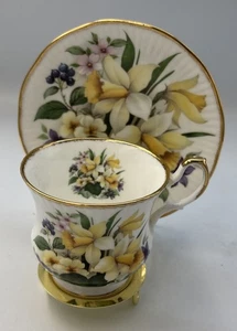 VINTAGE QUEEN’S TEA CUP & SAUCER FINE BONE CHINA - ENGLAND - Teacup Stand Inc - Picture 1 of 9