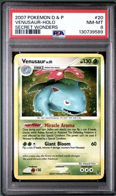 Venusaur 20/132 Secret Wonders Holo Graded PSA 8 - Image 1 of 2