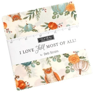 I Love Fall Moda Charm Pack 42 100 % Baumwolle 5 Zoll vorgeschnittene Stoffquadrate - Bild 1 von 5