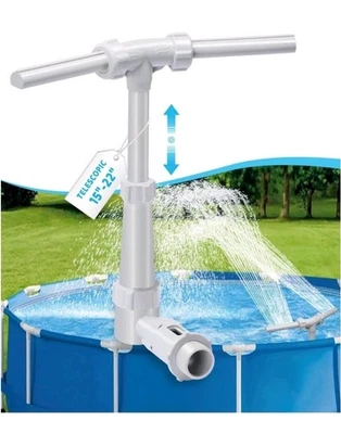 Spray fonte cachoeira piscina atualizado 2 cabeças de fonte aspersor de água - Imagem 1 de 4