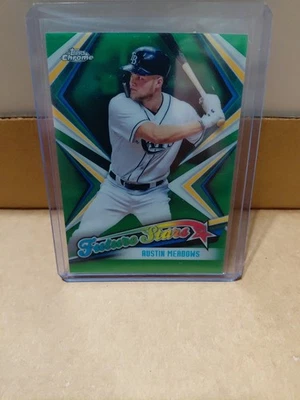 Topps Chrome #FS-9 2019 Austin Meadows Future Stars Green Refractor #/99 Foto 1 de 2