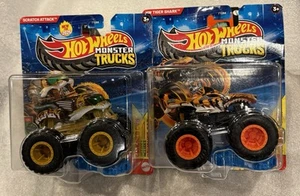 hot wheels trucks- HW tiger shark and scratch attack- Set Of 2 Trucks - Picture 1 of 6