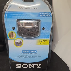 Sony SRF-M37V Walkman AM/FM Radio TV/Clima Música Digital 25 Presets NUEVO SELLADO - Imagen 1 de 5