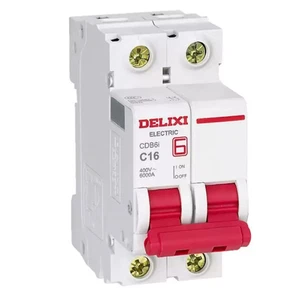 Delixi CDB6i C16 zweipoliger MCB-Schutzschalter 400V 6000A - gebraucht top - Bild 1 von 1