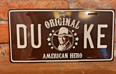 Placa de licencia Lg "Duque... El héroe americano original" en relieve... ¡Envío gratuito! Foto 1 de 4