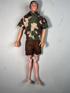 Vintage Ahi KO Sarge 12" GI Joe Knockoff & Hasbro Atomic Man Camo Shirt Shorts - Picture 1 of 9