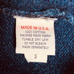 Vintage Calvin Klein Indigo Blau Strick Weste Cardigan Knopfleiste Pullover 40" Brustumfang - Bild 1 von 8