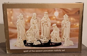 Juego de Belén de Porcelana JC Penney Home Collection 10 Piezas Espíritu de la Temporada - Imagen 1 de 2