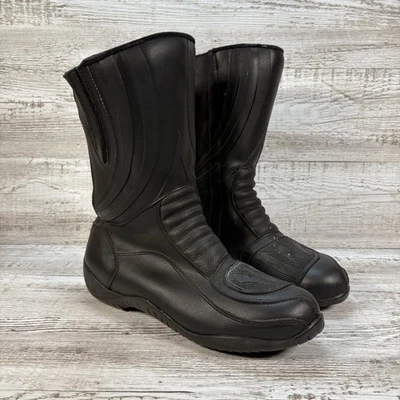 Hipora Motorcycle Boots Men’s Black Leather - Size 10 UK (EUR 44) - Image 1 of 4