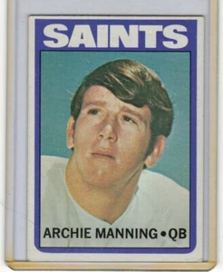 1972 Topps Football #55 Archie Manning QB New Orleans Saints College HOF Rookie - Picture 1 of 2
