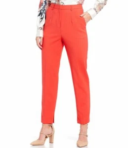 NWT $119 ANTONIO MELANI Natalie High Waisted Slim Leg Pants Coral Color Size 10 - Picture 1 of 9