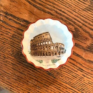2.5" Miniature Wall Plate Roma Coliseum Italy Small VINTAGE Souvinier - Picture 1 of 4