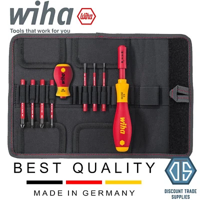 Wiha 41232 Screwdriver & Bit Set slimVario 9 Interchangeable Stubby VDE in Case - Image 1 of 4