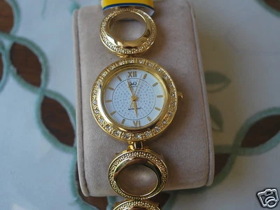 New Q&Q by Citizen Gold Tone Lady Dress Watch w/White Dial - Image 1 of 4