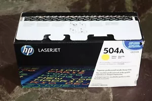 HP LASERJET 504A CE252A TONER *OPENED BOX* BRAND NEW COLOR YELLOW - Picture 1 of 6